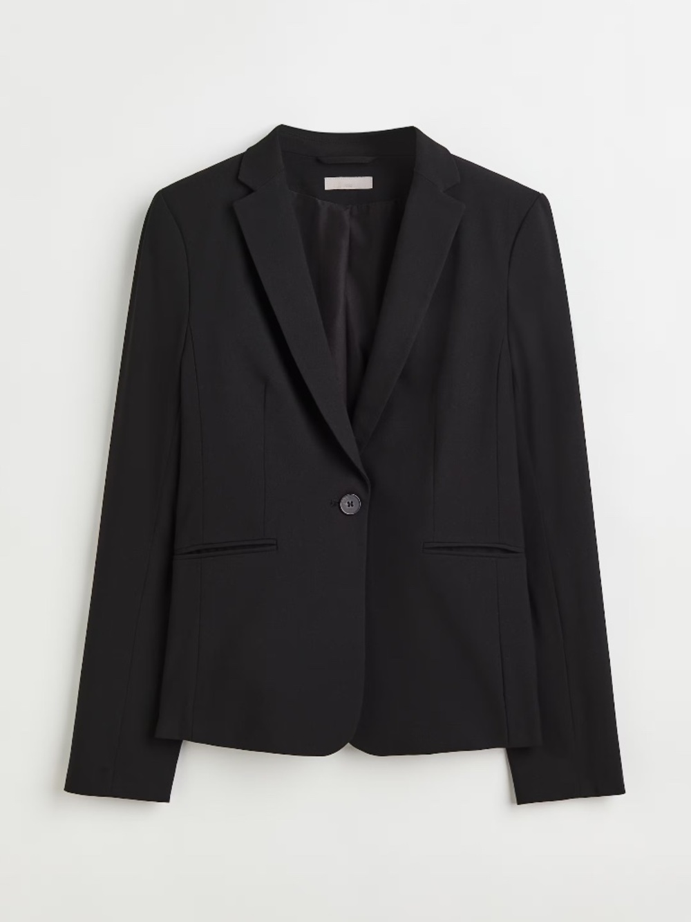 H&M NWT Women's Black Fitted Blazer Size XL Career Office Jacket